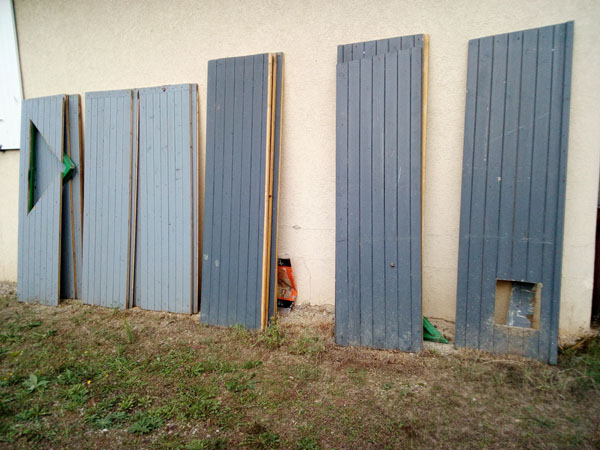 panneaux de la cabane